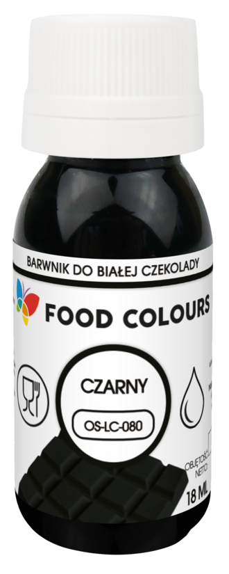 Melna krāsviela baltajai šokolādei 18ml